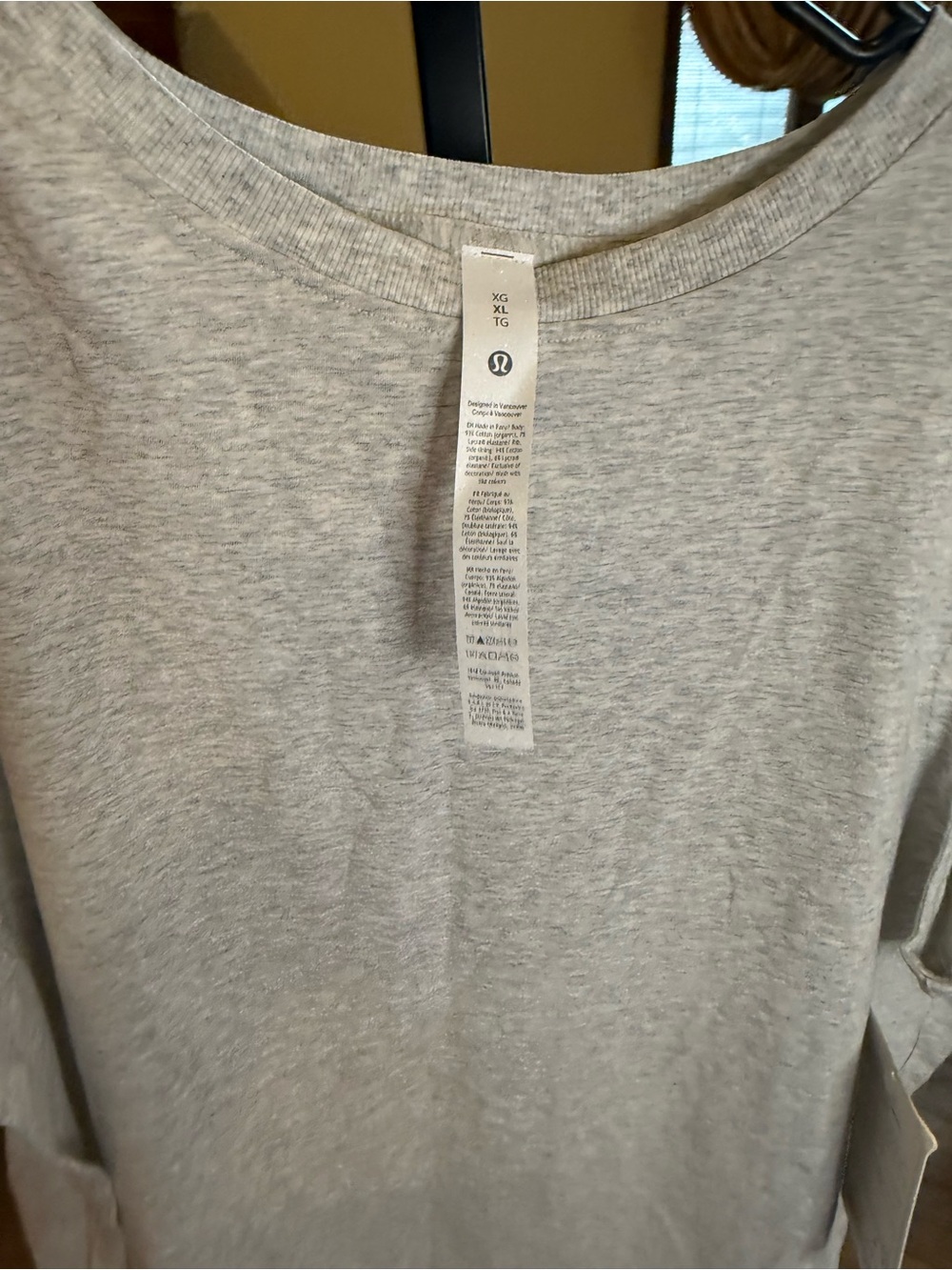 lululemon athletica Light Gray Heather Long Sleeve Tee